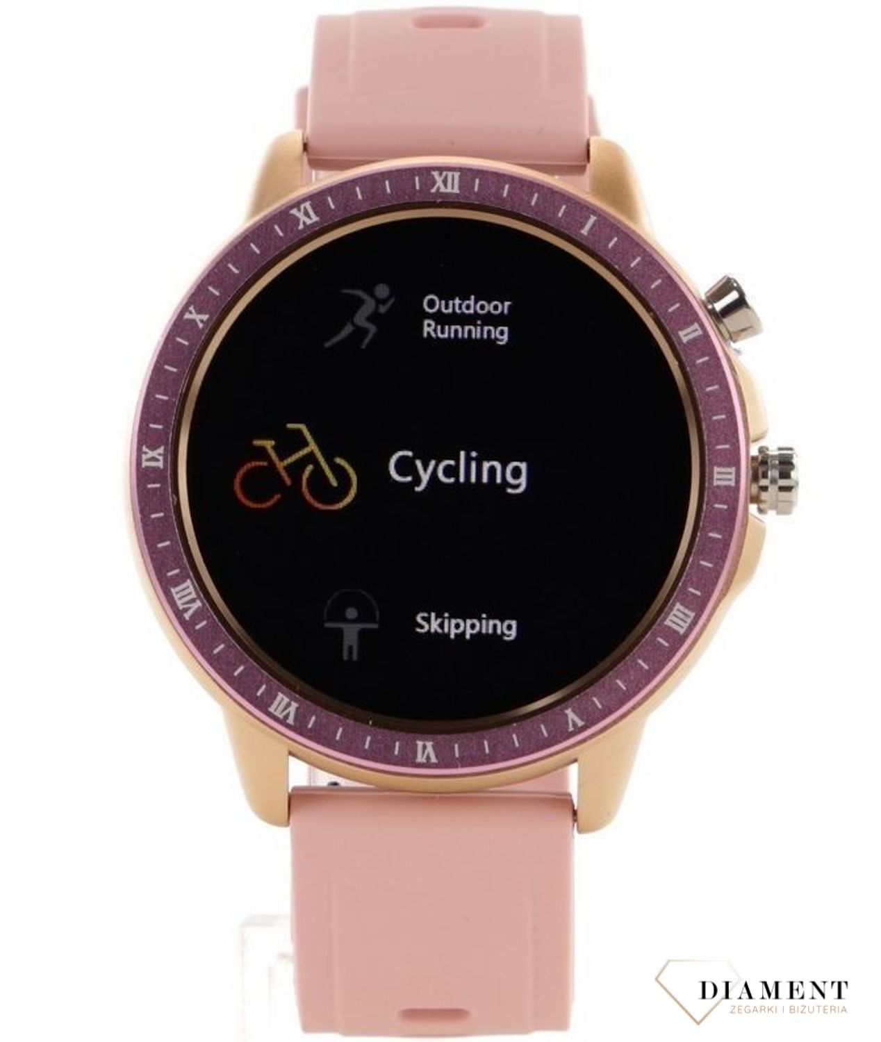 Smartwatch Damski Różowy S02 Sportowy Krokomierz Pulsometr Powiadomienia Monitoring snu.jpg